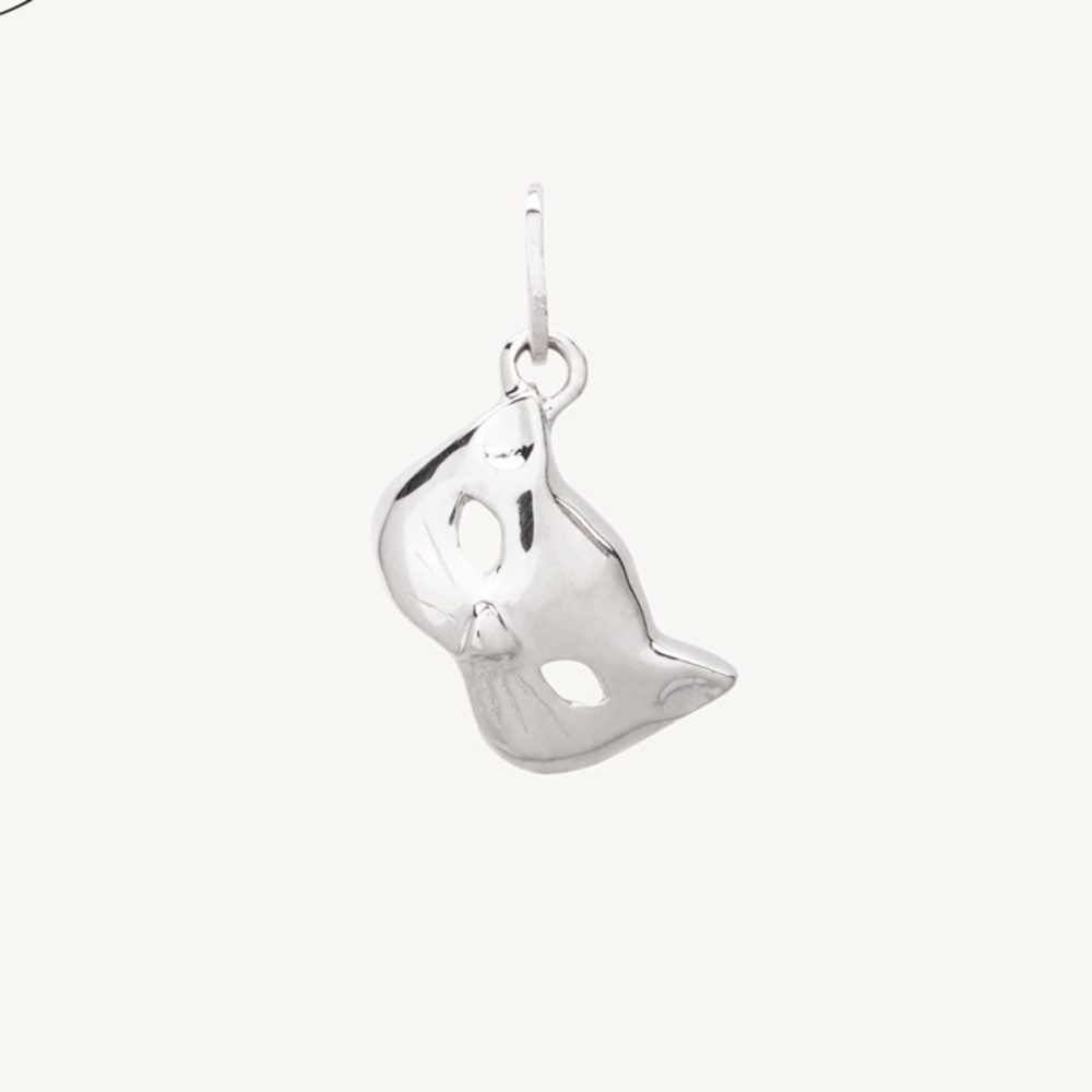 ISO Catbird Kitten Mask Charm in Silver